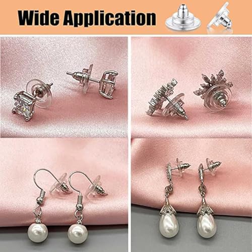 Image of Moud Jewels (200 Pcs Or 100 Pairs Approx) Earring Back Stopper (Silver 100 Pairs Or 200 Pcs Approx)