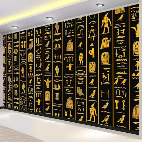 Vlies Fototapete ägyptischer Vintage-Text 3D Effekt 150x105 Schwarzes Gold Foto Tapete Schlafzimmer Wohnzimmer Moderne XL Wandtapete Vliestapete Fototapeten Poster Wand Dekoration a.185 Vlies Fototapete ägyptischer Vintage-Text 3D Effekt 150x105 Schwarzes Gold Foto Tapete Schlafzimmer Wohnzimmer Moderne XL Wandtapete Vliestapete Fototapeten Poster Wand Dekoration a.185