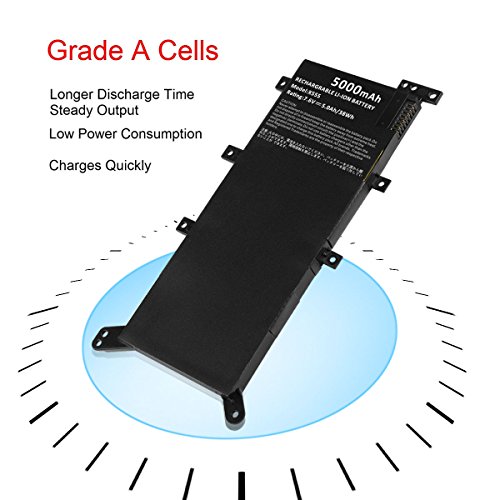 Image of ASUNCELL 38Wh C21N1347 Battery for Asus X555 X555LA X555LD X555LN A555L K555L Y583LD W519LD K555LD K555LA R556L VM590L 2ICP4 /63 /134, 7.6V 3-Cell