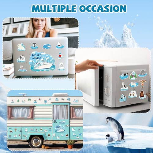 Set 33 Imanes Decorativos Temática Alaska para Refrigerador miniatura 6
