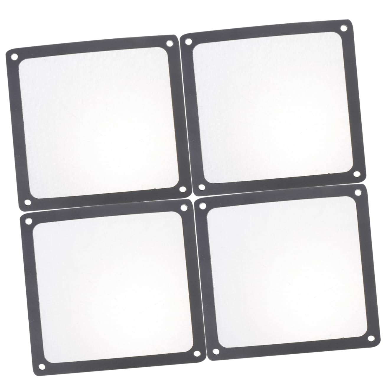 KONTONTY 4pcs Computer Cover for Case Fans Ultra-fine Mesh Black Material Protects Against Overheating and Reduces Noise for Home Computer Chassis and Electronics