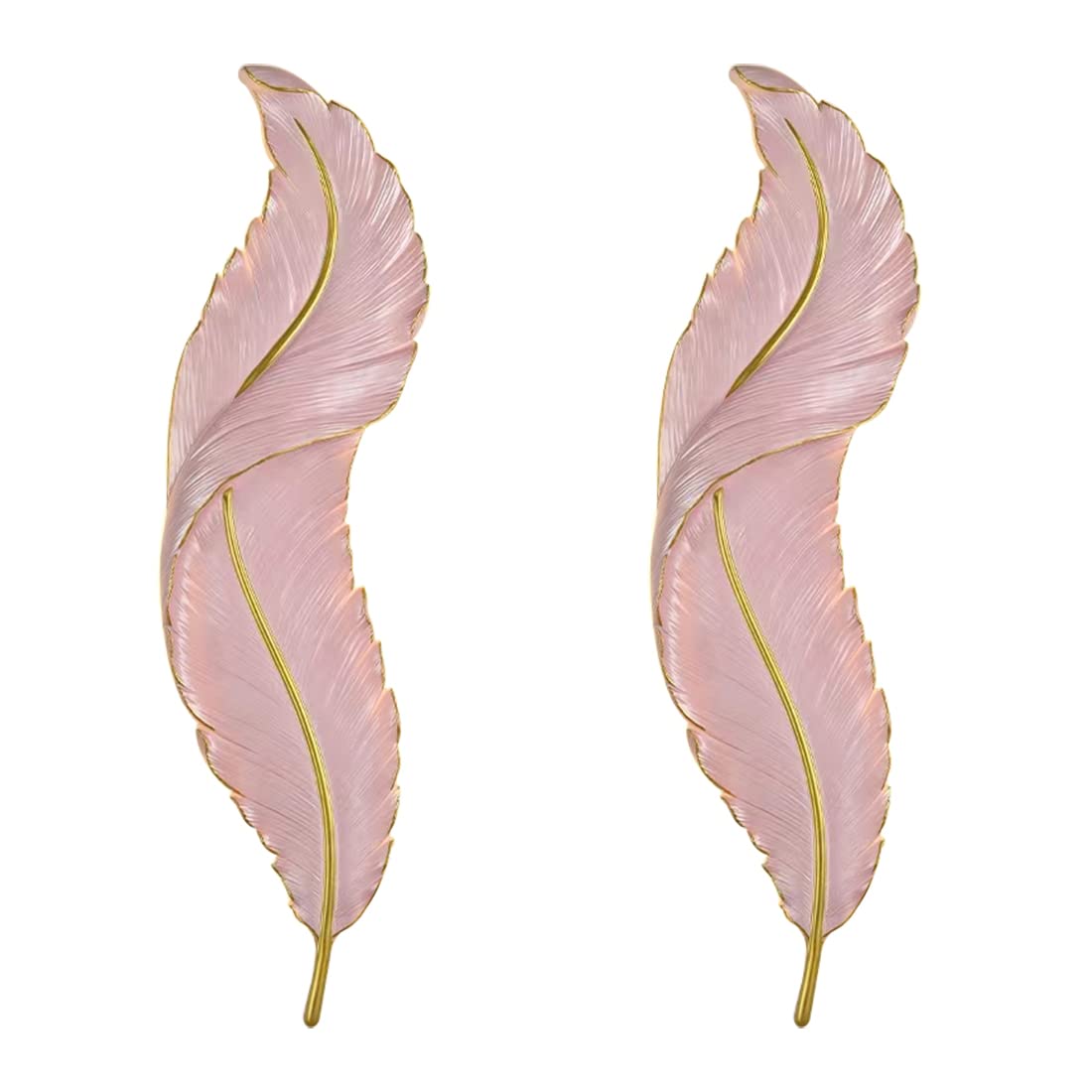 Qufute Feather LED Dimmable Wall Sconce, Pink, 2-Light