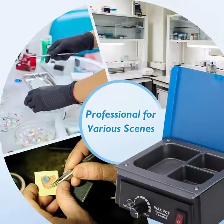 Olla de cera analógica dental con control de temperatura analógico para laboratorio 6