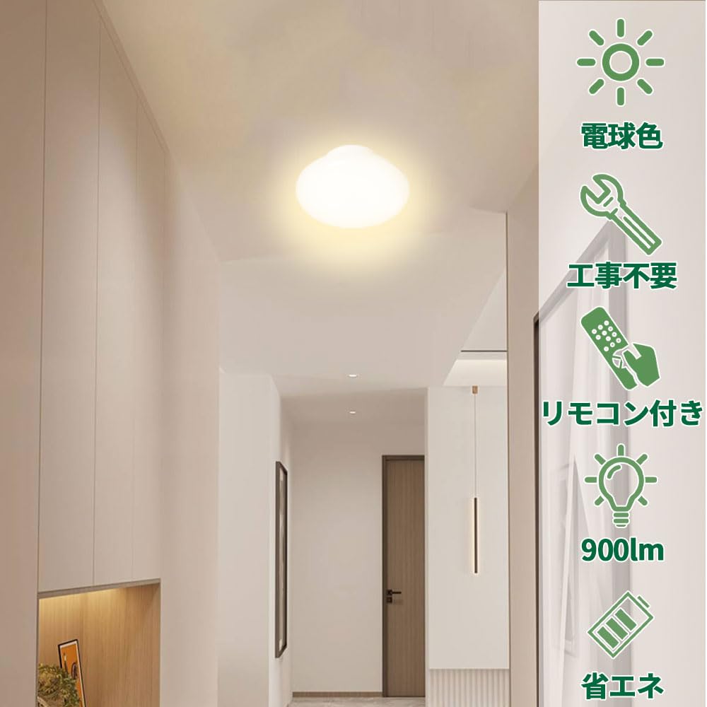 Amazon.co.jp : LEDシーリングライト 小型 リモコン付き 2-4畳 20W形