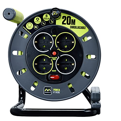 Rallonge Masterplug 20m avec enrouleur robuste 3000W - 3