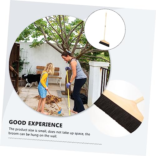 DECORNIJIA Holzbesen mit Pferdehaarborsten Ergonomischer Langer Griff Antistatisch und Strapazierfähig Vielseitig für Böden Teppiche Bad und Außenbereich Haushaltsbesen für Effektives – Bild 7