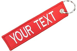 Custom Personality Embroidery Text Keychain for a Graceful Life of Driving