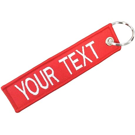 Custom Personality Embroidery Text Keychain for a Graceful Life of Driving