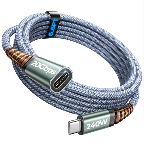 AINOPE USB C Extension Cable 6.6FT/ 20Gbps / 240W...