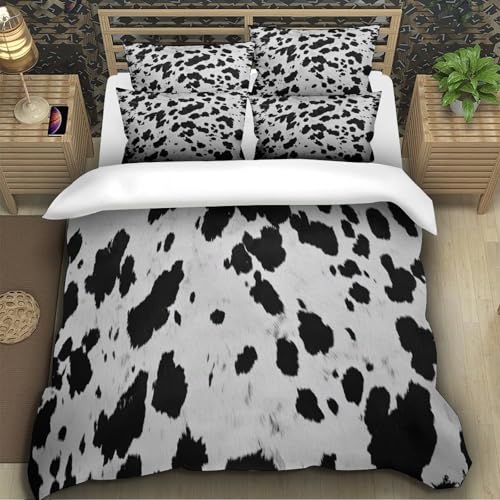 Parure de lit crâne de vache microfibre douce contre la sueur - 5