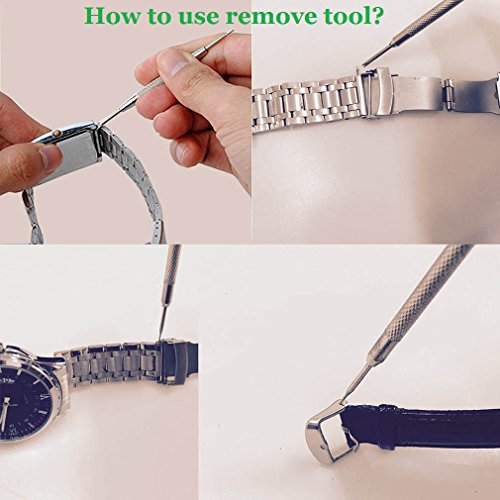 Olytop for 24mm Spring Bars Watch Pins Replacement Pins 8 PCS Diameter 1.5mm with Watch Band Remove Tool (24mm)