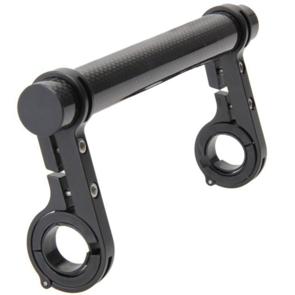 Soporte extensión manillar bicicleta fibra carbono para rutas de cicloturismo