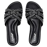 Luoika Women's Wide Width Flat Slides...