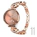 Lamshaw Quick Release Smartwatch Band for Garmin Vivomove HR, Crystal Rhinestone Diamond Jewelled Stainless Replacement Band for Garmin Vivomove HR (Rose Gold)
