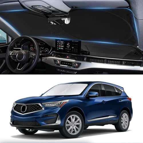 Windshield Sunshade for Acura RDX 2013 2019-2023 2024 2025 2026 210T 2-Layer Front Window Shades Cover for Windshield Sun Visor Screen Protector 210T Reflective Blocks UV Rays Cool Car Accessories by INSAUTO - Used condition - US$13.92