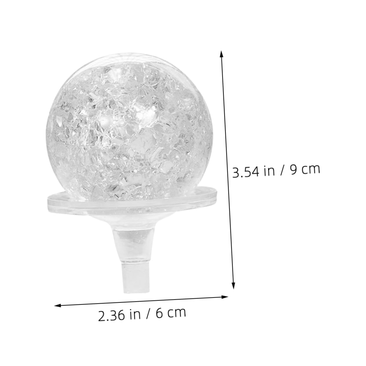 STOBAZA Versatile Decorative Spheres 2pcs Crystal Ball Set Water Fountain Bubble Crystal Ball Spheres Wall Decor Set