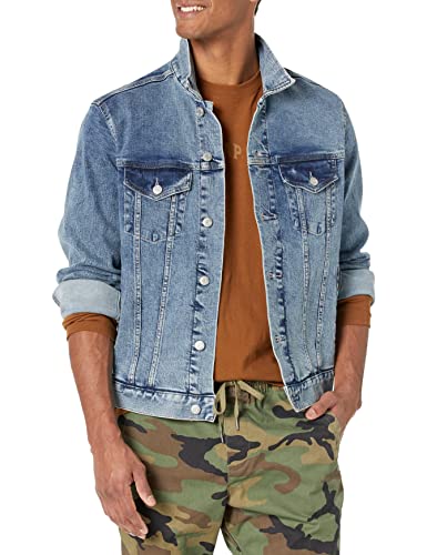 LA GIACCA DA UOMO PERFETTA: Con una vestibilità dritta e facile, questa giacca di jeans è realizzata in denim nero rigido e non elasticizzato che diventa più morbido ad ogni usura