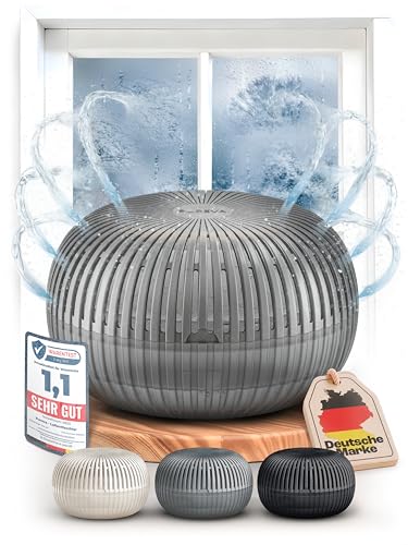 PUREVA Flow Luftentfeuchter ohne Strom bis 25m² [NEUESTE FORMEL] Raumentfeuchter ohne Strom mit 450g Entfeuchter Granulat - Raumluftentfeuchter -...