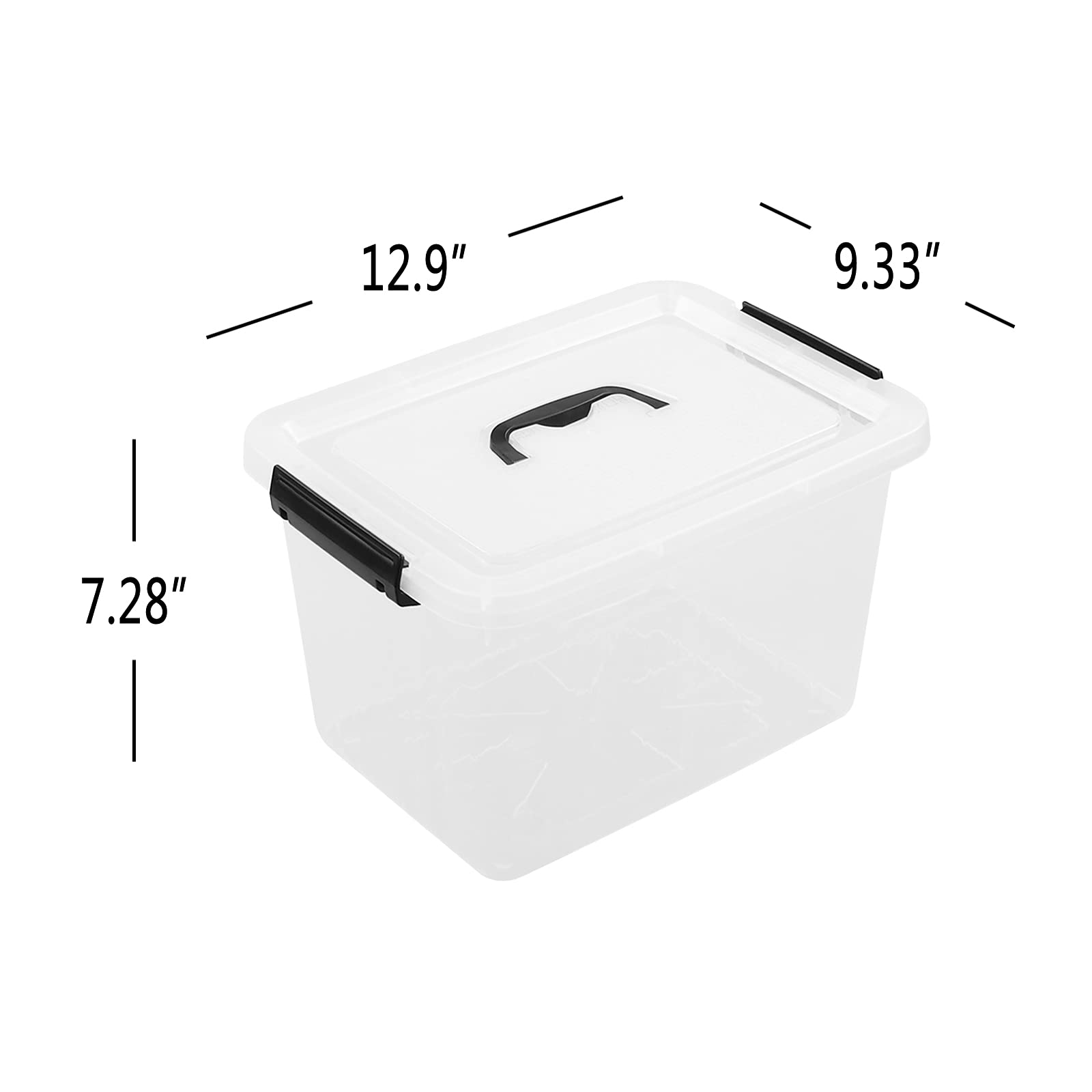 Amazon｜Qskely 透明プラスチック収納ボックス 6個パック 10L クリア