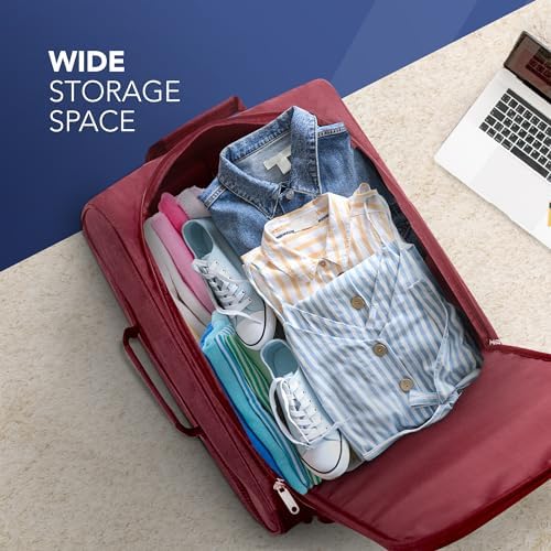 KEPLIN Cabin Approved Lightweight Travel Bag with Wheels, Hand Luggage Suitcase Trolley, Carry on Case, Flight Bag (Red/Black) - Image 5