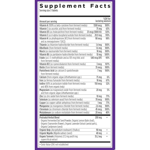 New Chapter Postnatal Vitamins Lactation Supplement, 96 Count - image 6