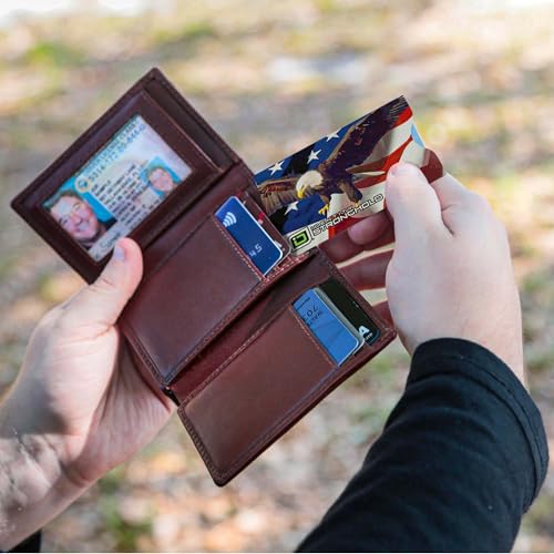 Image of RFID Blocking Credit Card Sleeve Protectors - USA Made Slim Wallet Inserts for Credit Cards, Debit Cards & ID Protection (16, Patriot - 16 Pack)