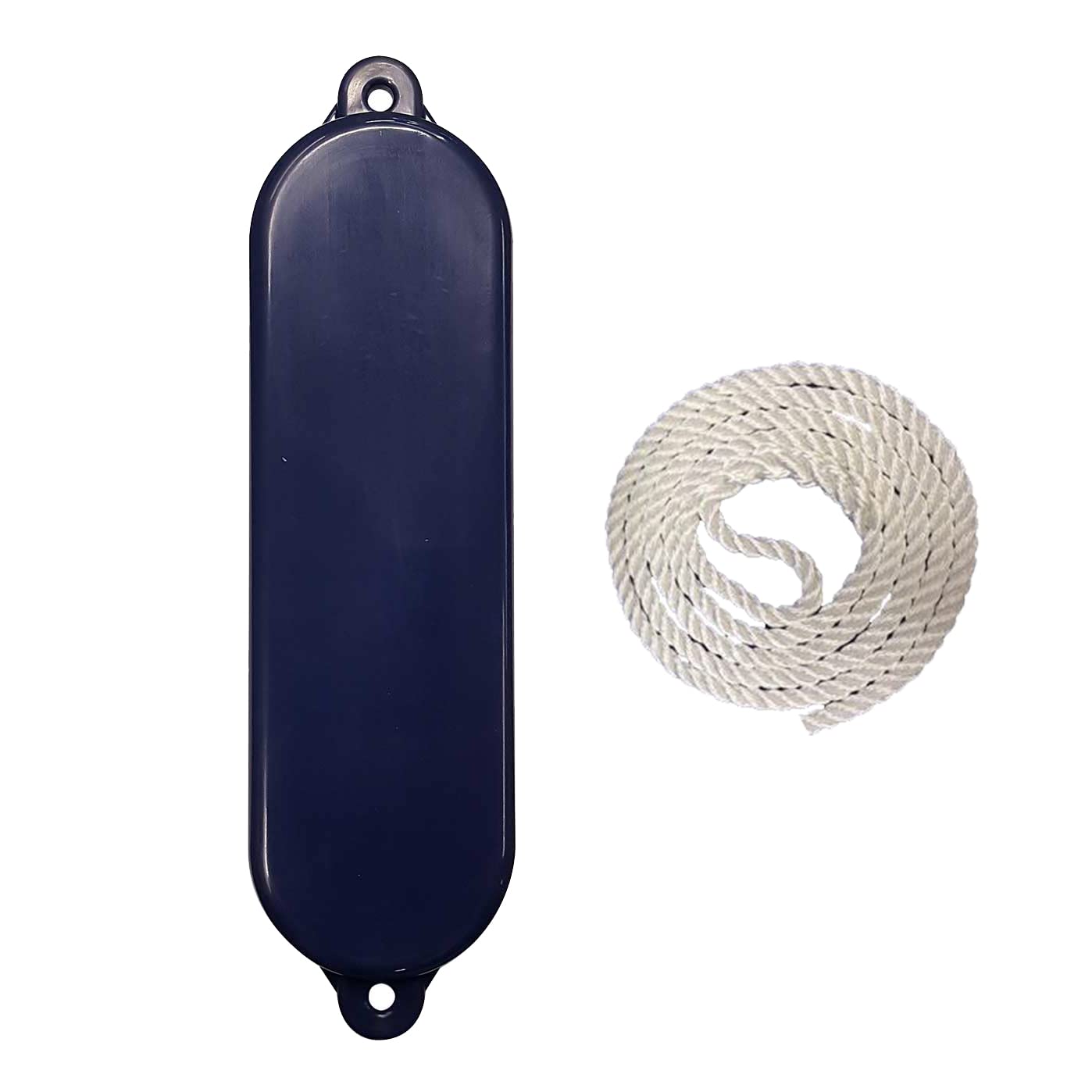 Seago Majoni Narrow Boat Inflated Navy Flat Fenders with Free Rope