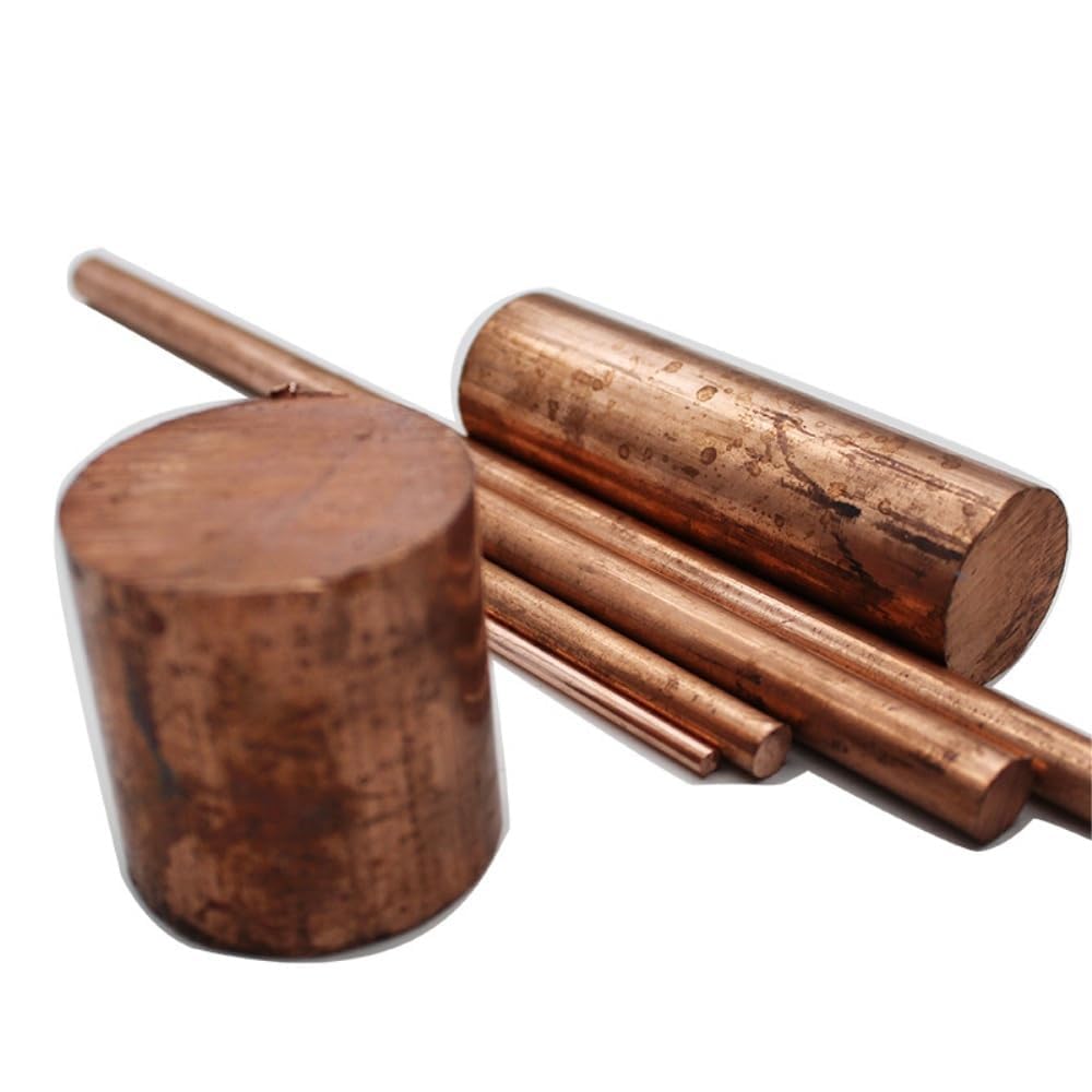Barra rotonda di rame, rame solido, Barra tonda in rame FRAOMHFW da 2 mm a 180 mm (lunghezza 150 mm 1 pz, diametro 55 mm)(Length 250mm 1pc,Diameter 12mm)