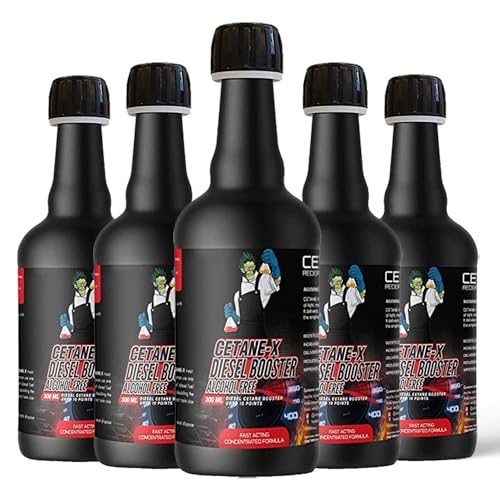 Image of CETANE-X Cetane Booster for All Diesel Cars - Clean Fuel System, Reduce Emission & Black Smoke, Improve Fuel Economy and Pickup (300 ml, Pack of 5)
