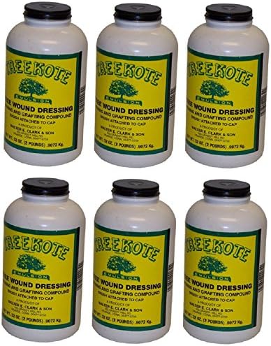 TreeKote 30032 32 oz Tree Bark Wound Dressing / Ppruning Sealer with Brush Top - Quantity 6