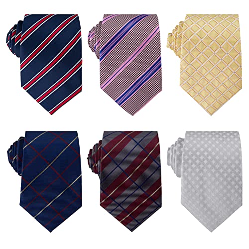 Image of Men's Necktie Classic Silk Tie Woven Jacquard Neck Ties 9 PCS