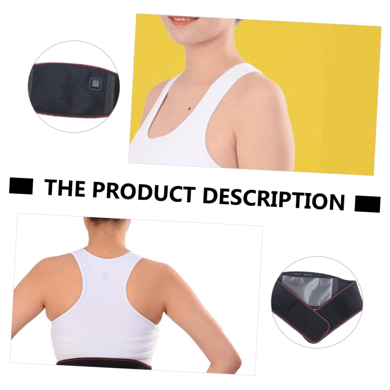 Baluue 1pc Electric Heating Belt Waist Heating Pad Waist Wrap Back Belt Practical Pad for Men and Women