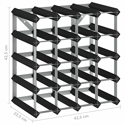 Rack para 42 botellas en madera de pino negro miniatura 5