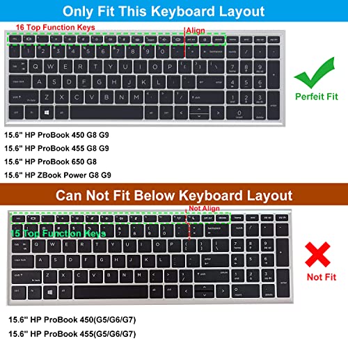 Protector de teclado para HP Elitebook y ProBook 15.6" miniatura 2