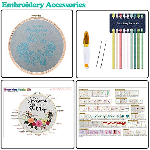 image for Cooliya Mothers Day Gifts for Mom from Daughter Son - Embroidery Kit f