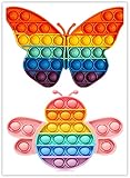 LPro Pop Fidget Sensory Toys 2 Pack, Autism Special Needs Stress Relief Silicone Pressure Relieving...