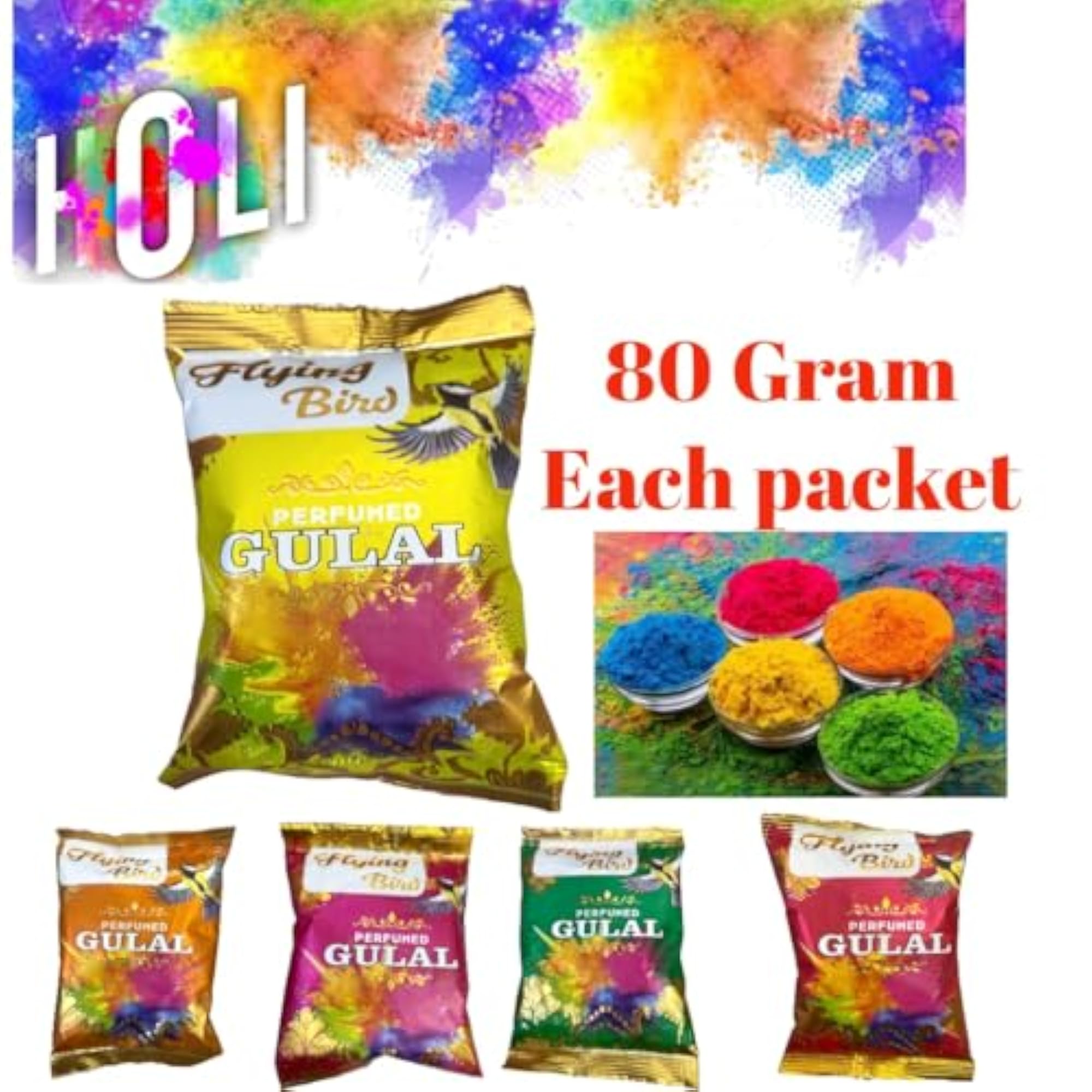 2 Pcs Colorful Wigs for Holi Party