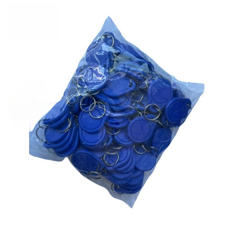 NFC Tag Card RFID 125KHz Proximity ID Card Keychains RFID Key Fobs Token Tag Access Control Card Blue (100PCS)