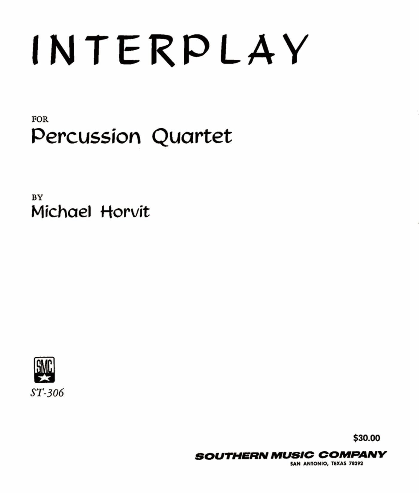 Amazon | 打楽器アンサンブル楽譜〈4重奏〉「INTERPLAY」 | 木琴