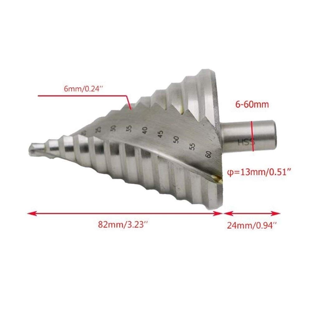 6-60mm Wiertła wiertarka Wiertarka HSS Spiral Rownia Metalowa Step Wiertła Wiertła Rozwierci YIJIAN