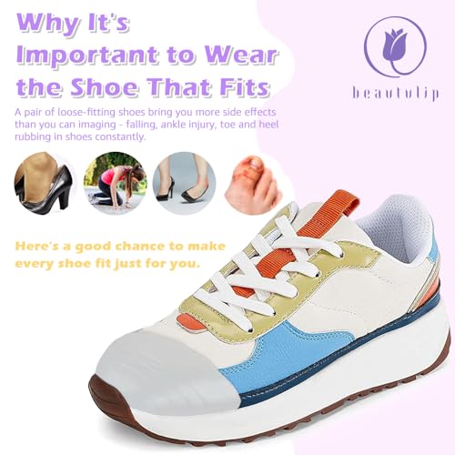 Image of Shoe Filler for Shoes Too Big, Toe Filler Inserts Make Loose Shoes Fit, Prevent Heel Sliping for Women and Men 4-Pack (Medium: 1-2 Size Bigger)