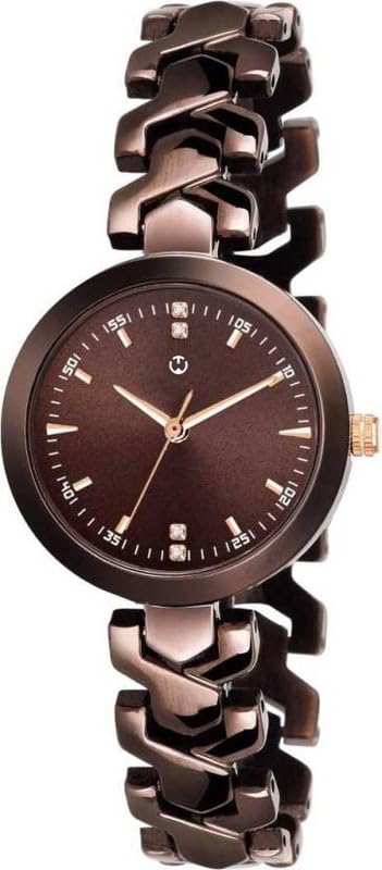 BROWnsTAINLESS Steel Brown Dial Day & Date Analog Womens Watch WT-143 (B0CRZ5C31Q) Amazon Price History, Amazon Price Tracker