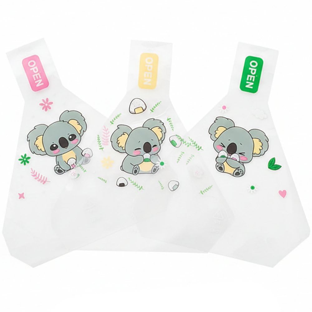 Brxmpn 100 Pcs Sushi Wrapping Bag, Cartoon Triangle Onigiri Wrappers Bags, Japanese Rice Balls Packaging Bag, Nori Onigiri Wrappers Seaweed Bento Accessories