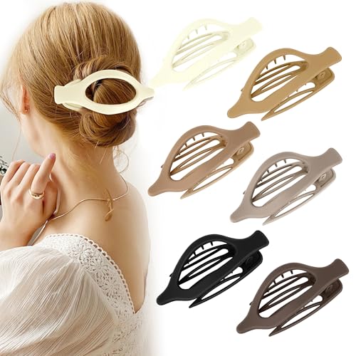 French Concord Hair Clips-6 Pcs Side Slide Volume Large Flat Hair Clips