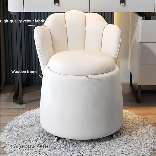 Sillón Plegable Terciopelo Blanco miniatura 4