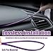 HEVLE Car Interior Trim Strips, Universal Car Gap Fillers, Car Electroplating Decoration Styling Door Dashboard Flexible Strip, Car Interior Accessories Including Installing Tool (Purple, 10M)