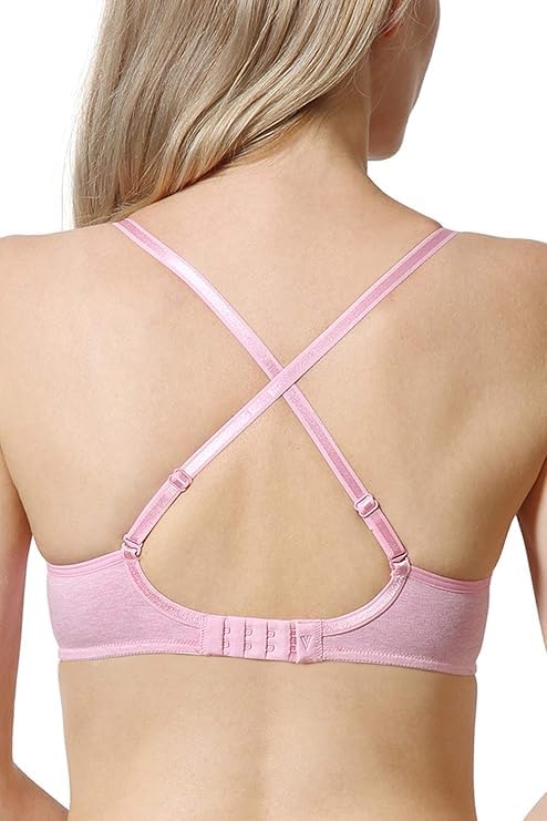 Image of Van Heusen Women's Cotton T-Shirt Bra|16 Hour Comfort|Everyday Bra|Breathable Perforated Cups|Anti Bacterial Tech|Sweat Absorbent|Padded|Wireless|Coverage|No Slip Soft Straps|Detachable Straps