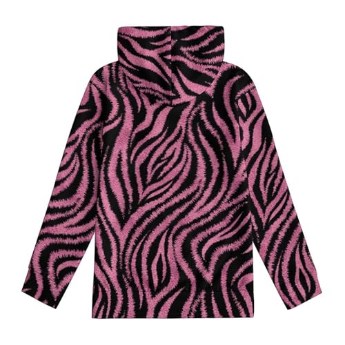 Zebra Pattern Hoodie Youth Sweatshirts Pullover Hoode Casual Loose Kids Hooded Athletic Shirt Tops 7-18 Years4