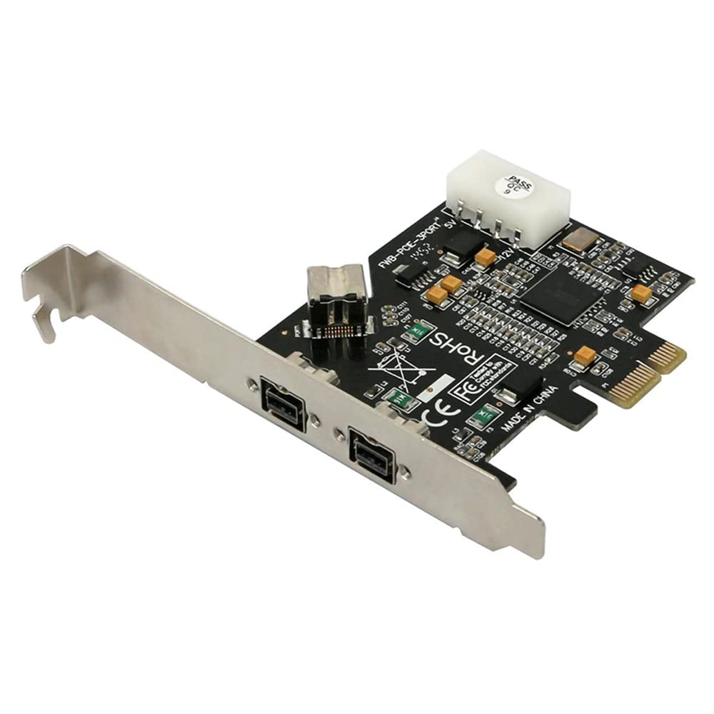 1pcs PCI Express PCI-E ×1 to 3 Ports 1394B Controller Card Add On Card for FireWire 800 IEEE 1394 B 2+1 Digital Camera Video Capture