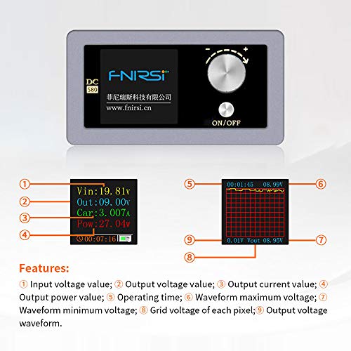 yeacher DC DC Buck Converter CC CV Módulo de potência 0.6-30 V 5A Fonte de alimentação regulada ajus